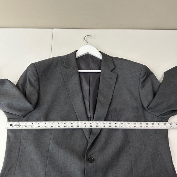 Pronto Uomo Blazer Mens 50L Gray Wool Blend Formal Suit Jacket 2 Button Career - Picture 7 of 12